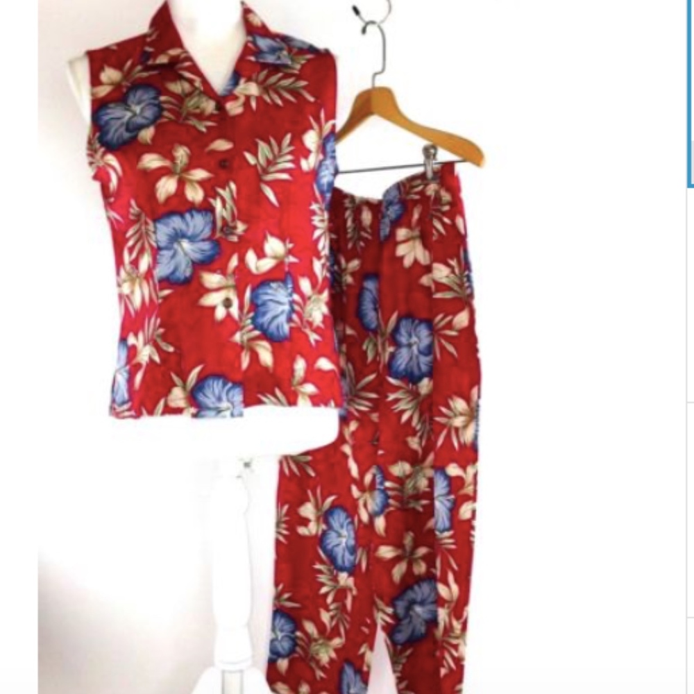 Hawaiian Top & Pants Set  A-384